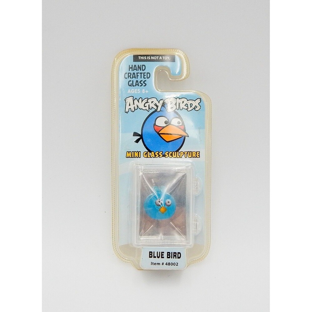 Angry Birds Hand Crafted Glass Sculpture Blue Bird Mini Figure Limited Edition